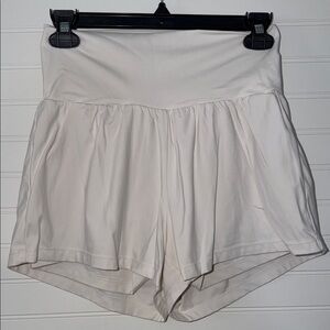 Halara High Waisted Flowy Athletic Shorts Built-In Liner White Size M
